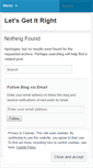 Mobile Screenshot of letsgetitright.wordpress.com