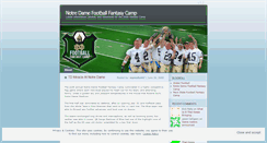 Desktop Screenshot of ndfootballfantasycamp.wordpress.com