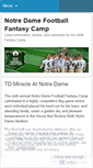 Mobile Screenshot of ndfootballfantasycamp.wordpress.com