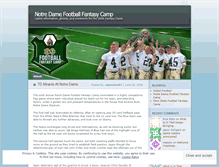 Tablet Screenshot of ndfootballfantasycamp.wordpress.com