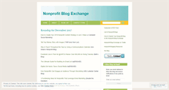 Desktop Screenshot of nonprofitblogexchange.wordpress.com