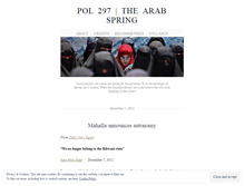 Tablet Screenshot of pol297thearabspring.wordpress.com