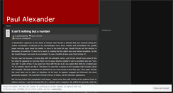 Desktop Screenshot of paulalexanderblog.wordpress.com
