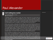 Tablet Screenshot of paulalexanderblog.wordpress.com