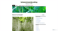 Desktop Screenshot of betweenmeandyoublog.wordpress.com