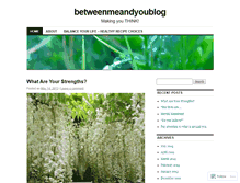 Tablet Screenshot of betweenmeandyoublog.wordpress.com