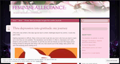 Desktop Screenshot of feminineallegiance.wordpress.com