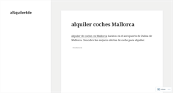 Desktop Screenshot of al5quiler4de.wordpress.com