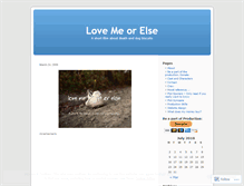 Tablet Screenshot of lovemeorelse.wordpress.com