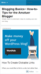 Mobile Screenshot of bloggingbasics.wordpress.com