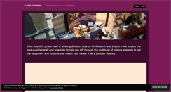 Desktop Screenshot of elliotscientific.wordpress.com