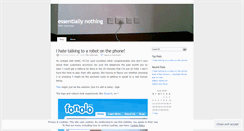 Desktop Screenshot of essentiallynothing.wordpress.com