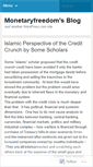 Mobile Screenshot of monetaryfreedom.wordpress.com