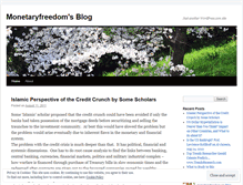 Tablet Screenshot of monetaryfreedom.wordpress.com