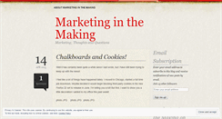 Desktop Screenshot of marketinginthemaking.wordpress.com