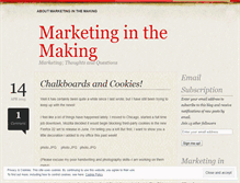 Tablet Screenshot of marketinginthemaking.wordpress.com