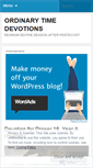 Mobile Screenshot of ordinarytimedevotions.wordpress.com