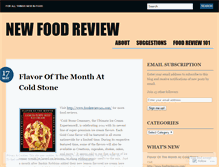 Tablet Screenshot of newfoodreview.wordpress.com