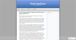 Desktop Screenshot of noahkaufman.wordpress.com