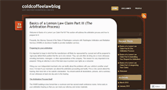 Desktop Screenshot of coldcoffeelawblog.wordpress.com