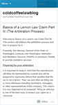 Mobile Screenshot of coldcoffeelawblog.wordpress.com