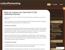 Tablet Screenshot of coldcoffeelawblog.wordpress.com