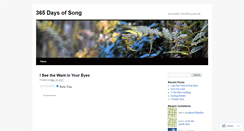 Desktop Screenshot of 365daysofsong.wordpress.com