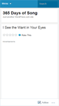 Mobile Screenshot of 365daysofsong.wordpress.com