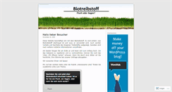 Desktop Screenshot of biotreibstoff.wordpress.com