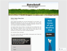 Tablet Screenshot of biotreibstoff.wordpress.com