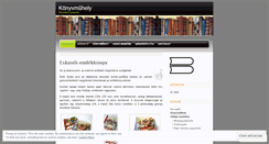 Desktop Screenshot of konyvmuhely.wordpress.com