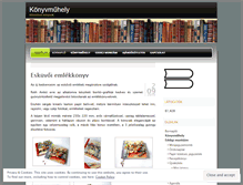 Tablet Screenshot of konyvmuhely.wordpress.com