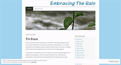 Desktop Screenshot of embracingtherain.wordpress.com