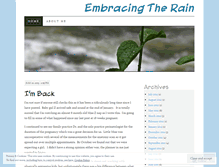 Tablet Screenshot of embracingtherain.wordpress.com