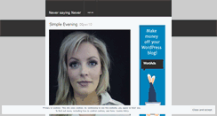 Desktop Screenshot of neversayingnever.wordpress.com