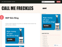 Tablet Screenshot of callmefreckles.wordpress.com