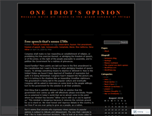 Tablet Screenshot of oneidiotsopinion.wordpress.com