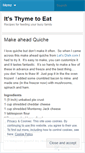 Mobile Screenshot of itsthymetoeat.wordpress.com