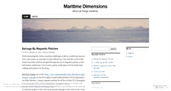 Desktop Screenshot of maritimedimensions.wordpress.com