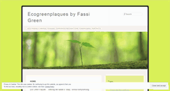 Desktop Screenshot of ecogreenplaques.wordpress.com