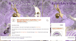 Desktop Screenshot of kristyleesworld.wordpress.com