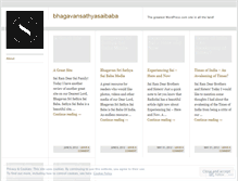 Tablet Screenshot of bhagavansathyasaibaba.wordpress.com