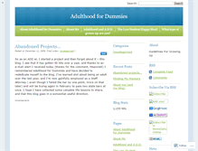 Tablet Screenshot of adulthoodfordummies.wordpress.com