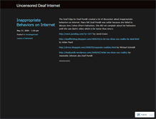 Tablet Screenshot of deafuncensored.wordpress.com