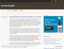 Tablet Screenshot of handwritinglife.wordpress.com