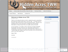 Tablet Screenshot of hiddenacres.wordpress.com