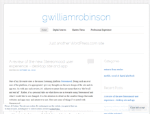 Tablet Screenshot of gwilliamrobinson.wordpress.com