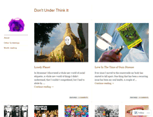 Tablet Screenshot of dontunderthinkit.wordpress.com