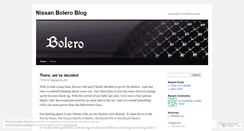 Desktop Screenshot of nissanbolero.wordpress.com