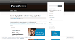 Desktop Screenshot of presscheck.wordpress.com